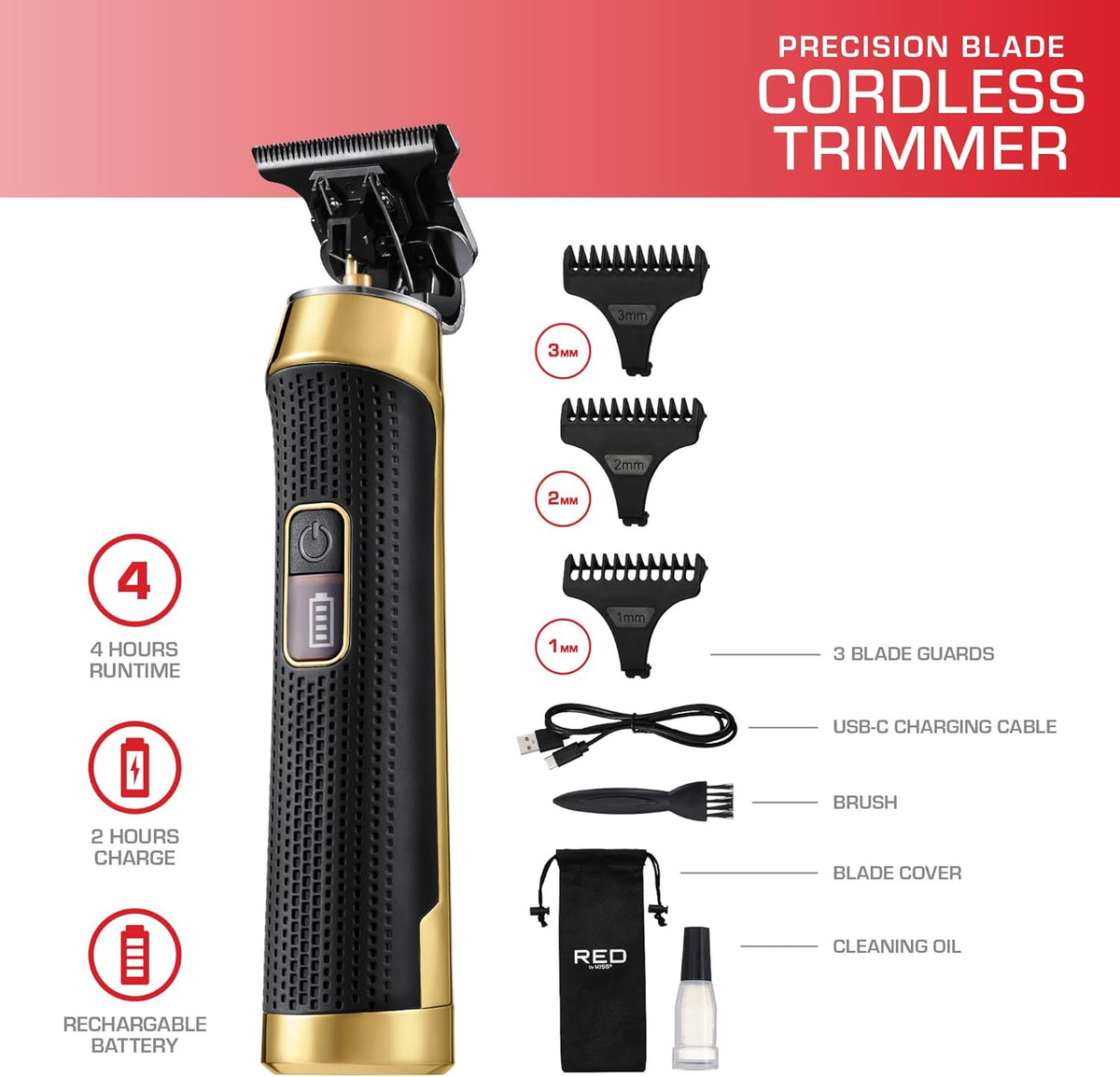 Red By Kiss Red Edge King Cordless Trimmer CT01