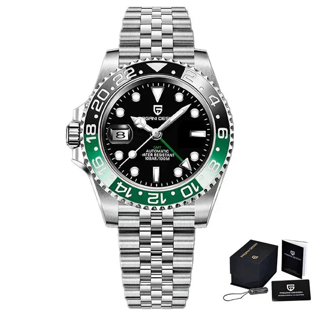 Men's Automatic Mechanical Sapphire Watch (Black Green)