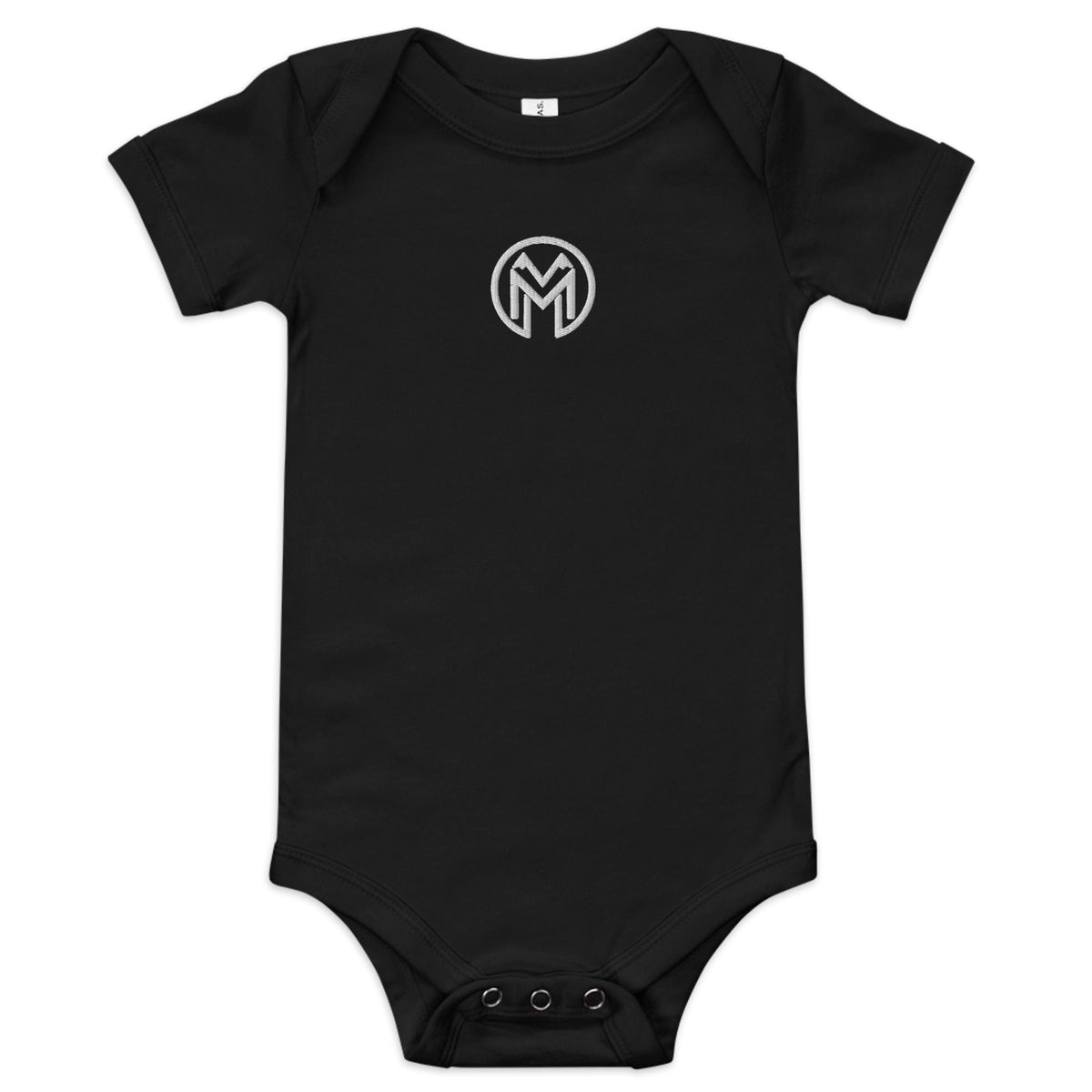 Montenégra Baby short sleeve one piece - Premium Black and White