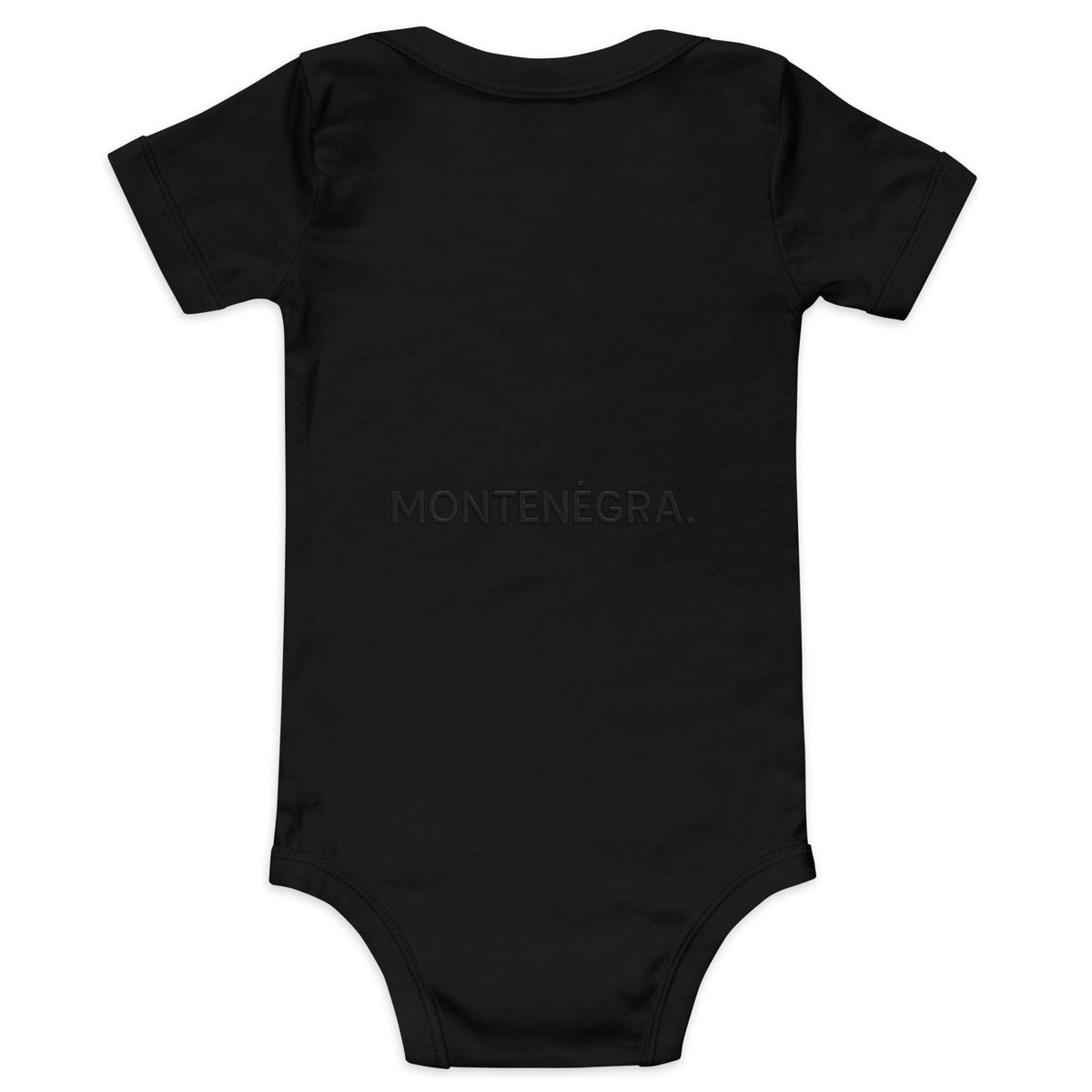 Montenégra Baby short sleeve one piece - Premium Black and White