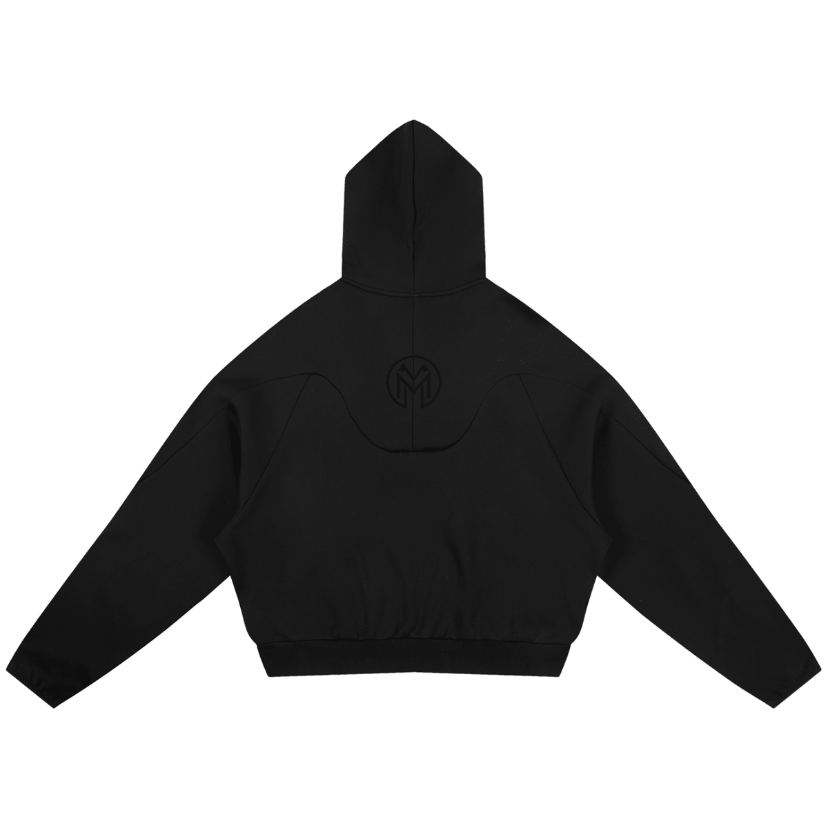 Montenégra Curved Panel Raglan Hoodie - Double Black