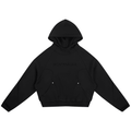 Montenégra Curved Panel Raglan Hoodie - Double Black