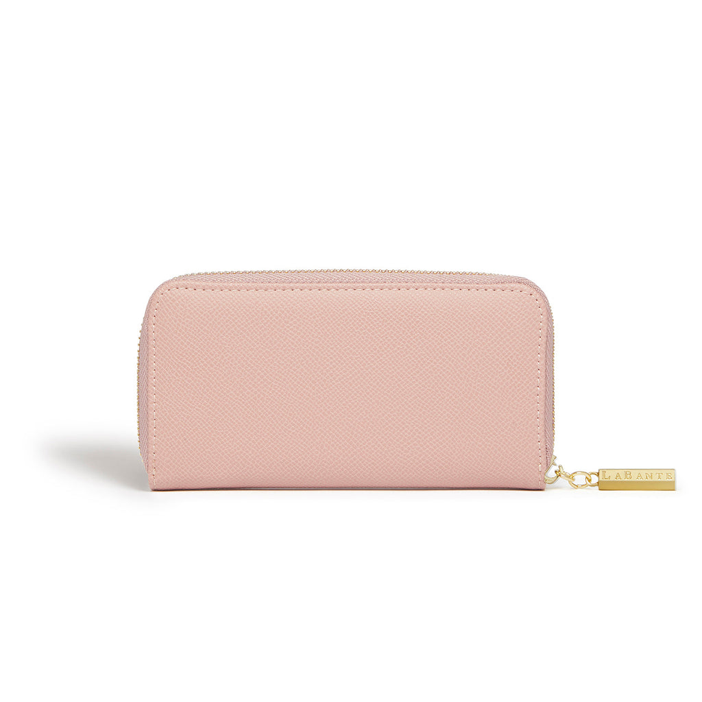 Ellen Pink Vegan Zip Around Wallet