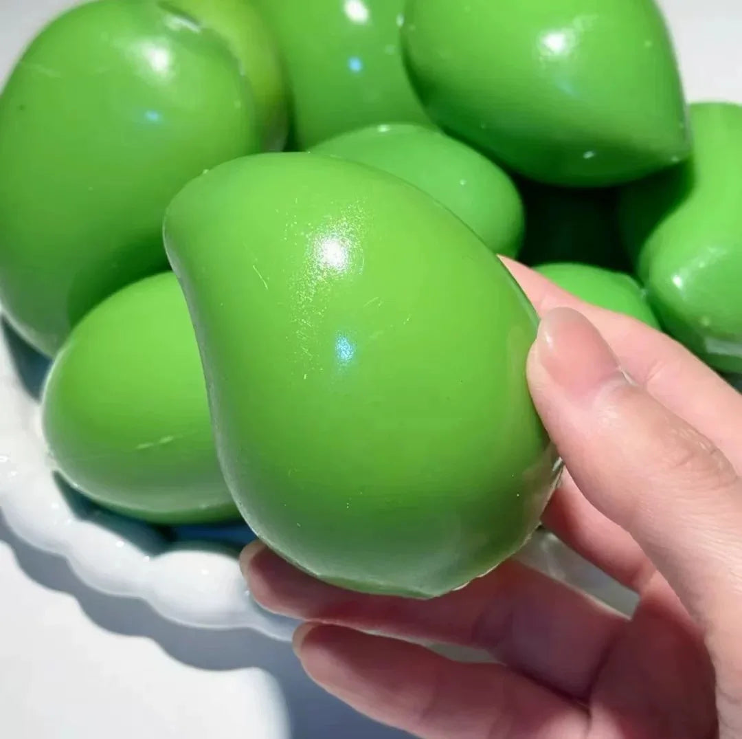 Simulated Orange Stress Ball Squishy Squeeze Ball DIY Handmade ASMR Sensory ADHD Anti Stress Relief Fidget Toys with Crisp sound